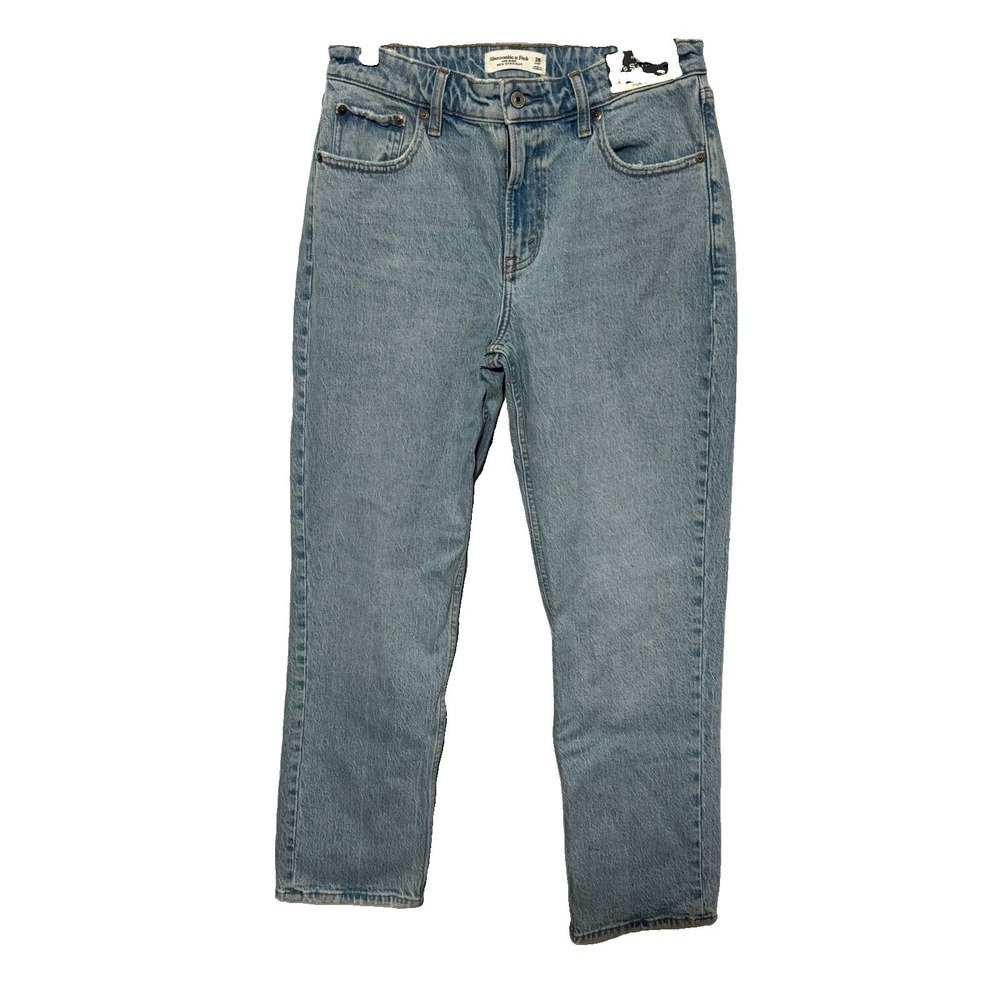 Abercrombie & Fitch Curve Love Mid Rise 90s Straight Jean Size 28 Short
